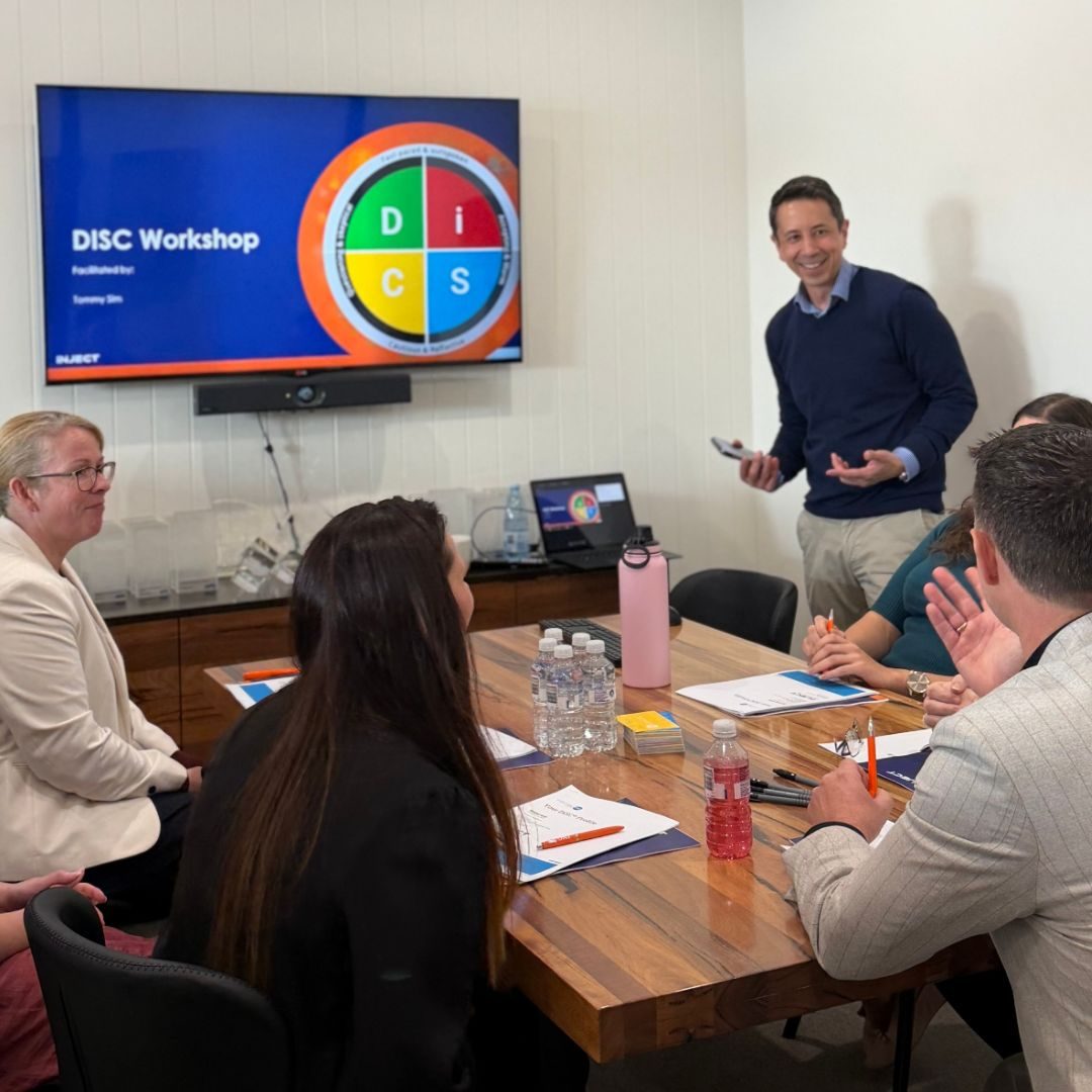 Inject consultant running a workshop with a client team