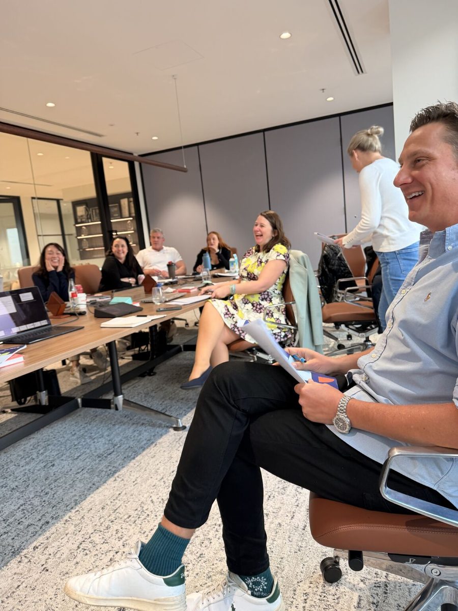 Sales team in a DISC training session